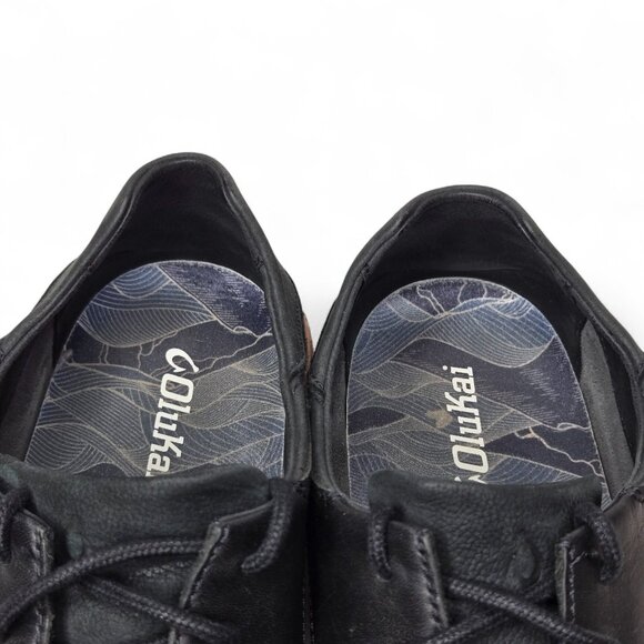 Olukai Kalia Li Leather Loafers Men's Boat Style Collapsible Backs Casual 11.5 - Picture 10 of 11